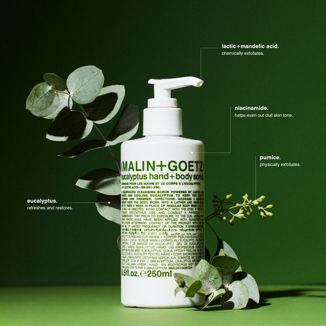 (MALIN+GOETZ) Eucalyptus Hand+Body Scrub 250ml