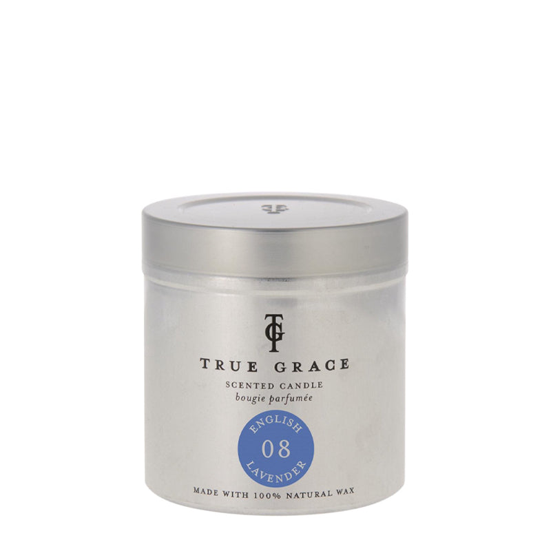 True Grace Walled Garden Tin Candle English Lavender 250g