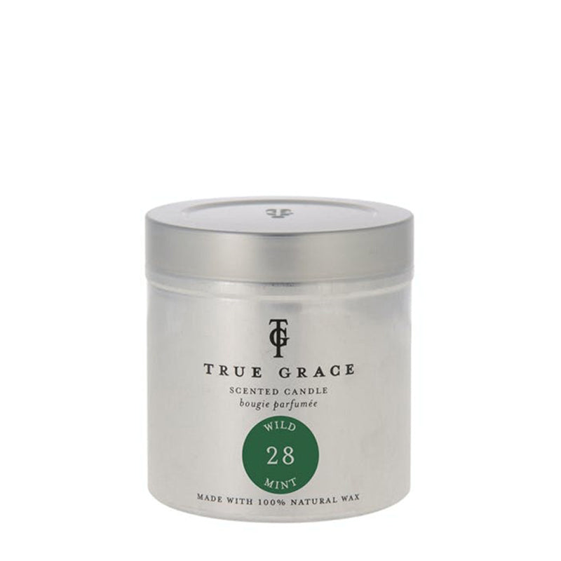 True Grace Walled Garden Tin Candle Wild Mint 250g